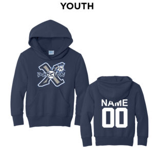 PV Xplosion Youth Fleece Hooded Sweatshirt-Navy