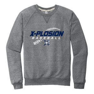 PV Xplosion Unisex Jerzees Snow Heather French Terry Raglan Crew-Charcoal