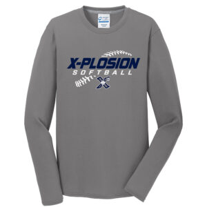 PV Xplosion Men Long Sleeve Essential Blended Performance Tee-Medium Grey