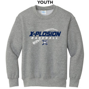 PV Xplosion Youth Fleece Crewneck Sweatshirt-Athletic Heather