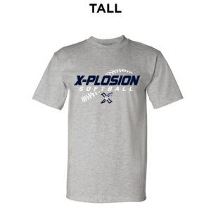 PV Xplosion Tall Cotton Short Sleeve Tee-Grey