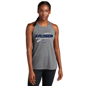 PV Xplosion  Sport-Tek Ladies PosiCharge Tri-Blend Wicking Tank-Dark Grey Heather