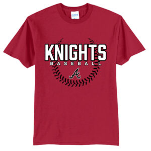 Knights Baseball Unisex Short Sleeve Tee-Red