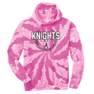 Knights Baseball Unisex  Essential Tie-Dye Pullover Hooded Sweatshirt- Pink