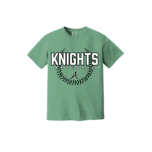 Knights Baseball Unisex Comfort Colors Pigment Dyed Short Sleeve Shirt-Light Green