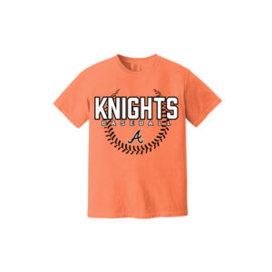 Knights Baseball Unisex Comfort Colors Pigment Dyed Short Sleeve Shirt-Melon