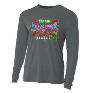 Knights Baseball Adult Cooling Performance long sleeve Crew Tee-Graphite