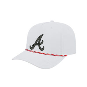 Knights Baseball Athletic Rope Cap-White/Red/White/Black Rope