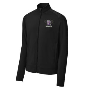 Hubs Tennis Sport-Tek Men Sport-Wick Stretch 1/2-Zip Hoodie-Black