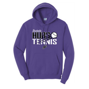 Hubs Tennis Unisex Fleece Hooded Sweatshirt-Purple