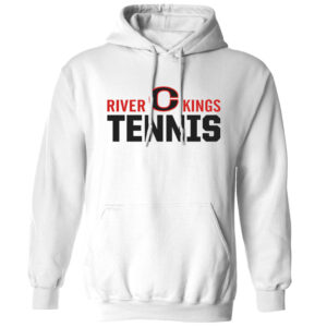 River King Tennis Unisex Basic Hooded Sweatshirt-White