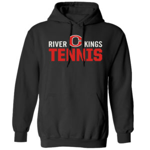 River King Tennis Unisex Basic Hooded Sweatshirt-Black