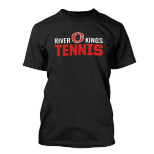 River King Tennis Unisex Basic Short Sleeve Tee-Black