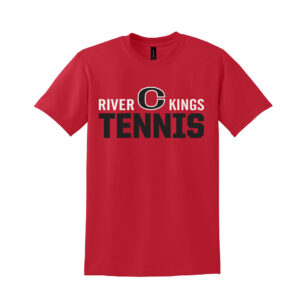 River King Tennis Unisex Basic Short Sleeve Tee-Red