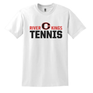 River King Tennis Unisex Basic Short Sleeve Tee-White