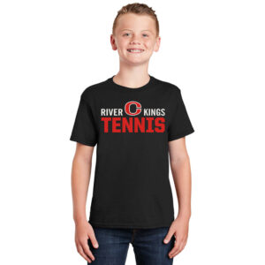 River King Tennis Youth Basic Unisex Basic Tee-Black