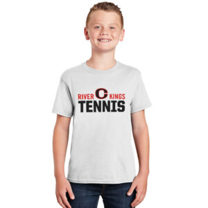 River King Tennis Youth Basic Unisex Basic Tee-white