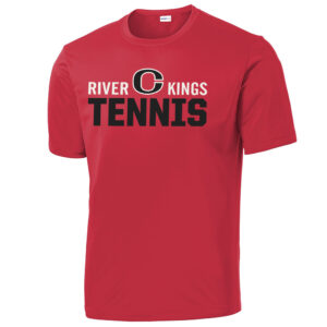 River King Tennis Sport Tek Men Short Sleeve PosiCharge Competitor Tee-Red