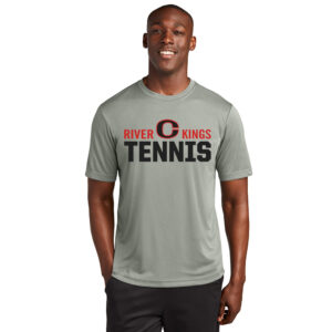 River King Tennis Sport Tek Men Short Sleeve PosiCharge Competitor Tee-Grey Concrete Heather