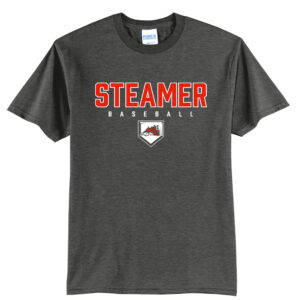 Steamer Baseball Unisex Short Sleeve Tee-Black Heather