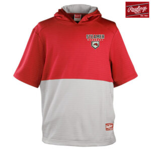 Steamer Baseball RAWLINGS ADULT COLORSYNC PERFORMANCE SHORT SLEEVE HOODIE -SCARLET NEW