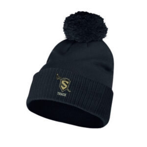 Streamwood Track and Field Adidas Solid Cuffed Pom Beanie Stocking Cap -Black