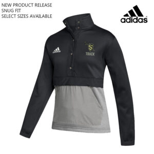 Streamwood Track and Field Adidas Women’s Team Issue color block 1/4 snap pullover – Black/Grey (L,XL,XXL)