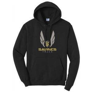 Streamwood Track and Field Unisex Fleece Hooded Sweatshirt-Black