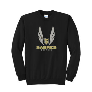 Streamwood Track and Field Unisex Fleece Crewneck Sweatshirt-Black