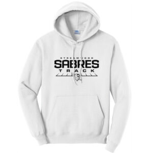 Streamwood Track and Field Unisex Fleece Hooded Sweatshirt-White