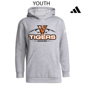 Valley Boys Soccer Adidas Youth Fleece Hooded Sweatshirt- Medium Grey Heather