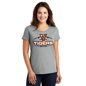 Valley Boys Soccer Ladies Premium Cotton fashion fit T-Heather Grey