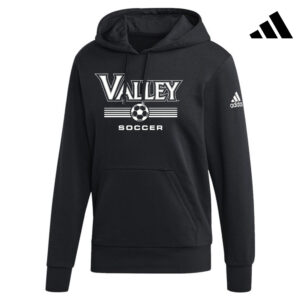 Valley Boys Soccer Adidas Fleece Hooded Sweatshirt- Black