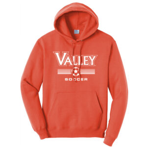 Valley Boys Soccer Unisex Fleece Hooded Sweatshirt-Orange