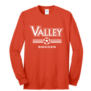 Valley Boys Soccer Unisex Cotton Long Sleeve Tee-Orange