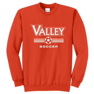 Valley Boys Soccer Unisex Fleece Crewneck Sweatshirt-Orange