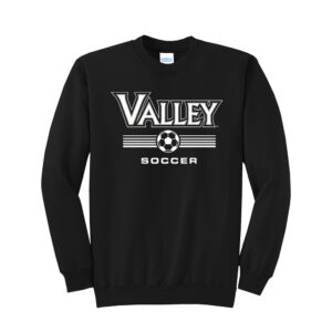 Valley Boys Soccer Unisex Fleece Crewneck Sweashirt-Black