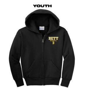 BBC Youth Core Fleece Full Zip Hooded Sweatshirt-Black