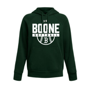 Boone Softball Under Armour Women’s UA Rival -soft cotton-blend fleece hoodie-Forest Green