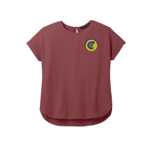 CNB Mercer and Mettle Women’s Stretch Crepe Crew-Rosewood