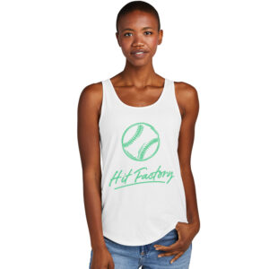 Hit Factory District Women’s Perfect Tri Relaxed Tank-White
