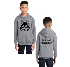 Kelsis Wolf Pack Youth Fleece Hooded Sweatshirt-Athletic Heather