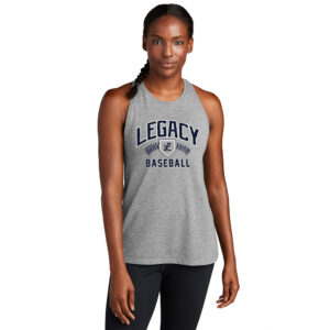 Legacy BB Sport-Tek Ladies PosiCharge  Tri-Blend Wicking Tank-Light Grey Heather