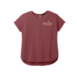 Milestone Mercer and Mettle Women’s Stretch Crepe Crew-Rosewood