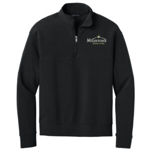 Milestone Mercer and Mettle Linear Texture 1/4-Zip-Black