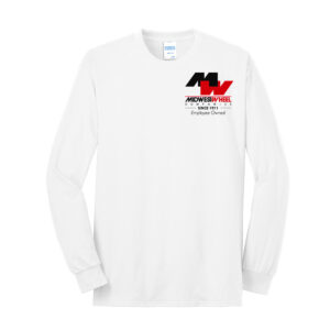 MW Companies Unisex Cotton Long Sleeve Tee – White