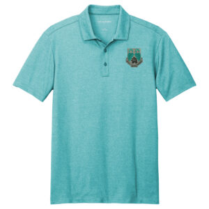 Phoenix Valkyrie Port Authority Men Fine Pique Blend Polo-Dark Teal Heather