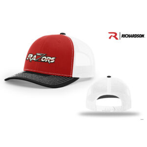 Razors Football ’25 Richardson Pro Mesh Adjustable Trucker Cap – Red/White/Black