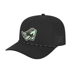 Angels in the Outfield Athletic Rope Cap-Black/Black/White