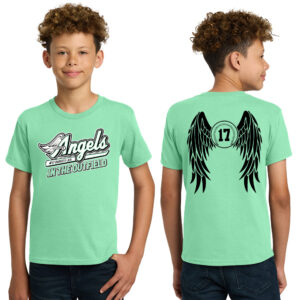 Angels in the Oufield Youth Cotton Short Sleeve Tee-Mint Green